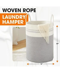 Cheer Collection Large Laundry Hamper (15" x 19.7