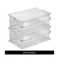 iDesign Large Stackable Shower Caddy Basket, Clear, Made in Usa