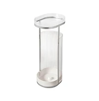 iDesign Fluted Toilet Paper Storage Holder with Shelf - Clear/Satin/Gray