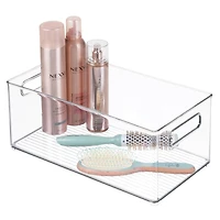 iDesign Plastic Stackable Fridge Bin with Handles, Clear, Made in Usa