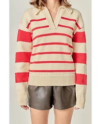 English Factory Women's Striped Sweater
