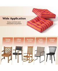 Gymax Set of 6 21'' x 21'' Chair Seat Cushion Pads Patio