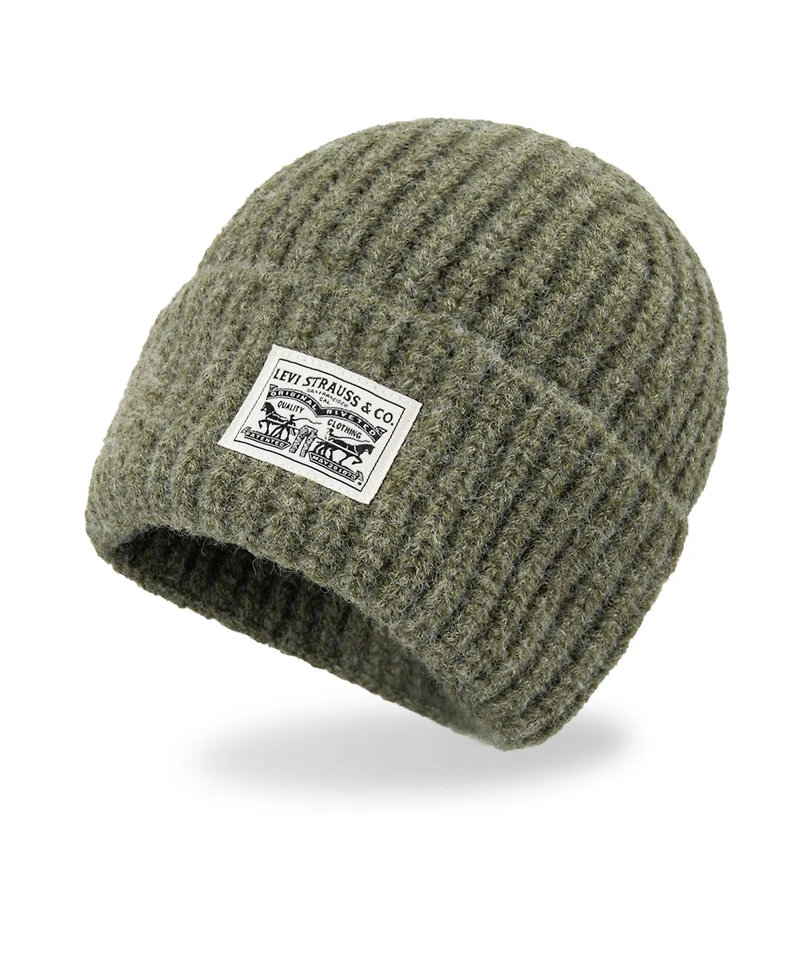 Levi's Men's Heathered Rib Knit Fashion Beanie