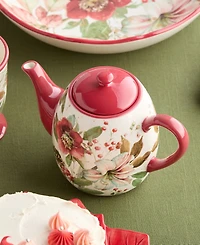 Certified International Winter Blooms Teapot