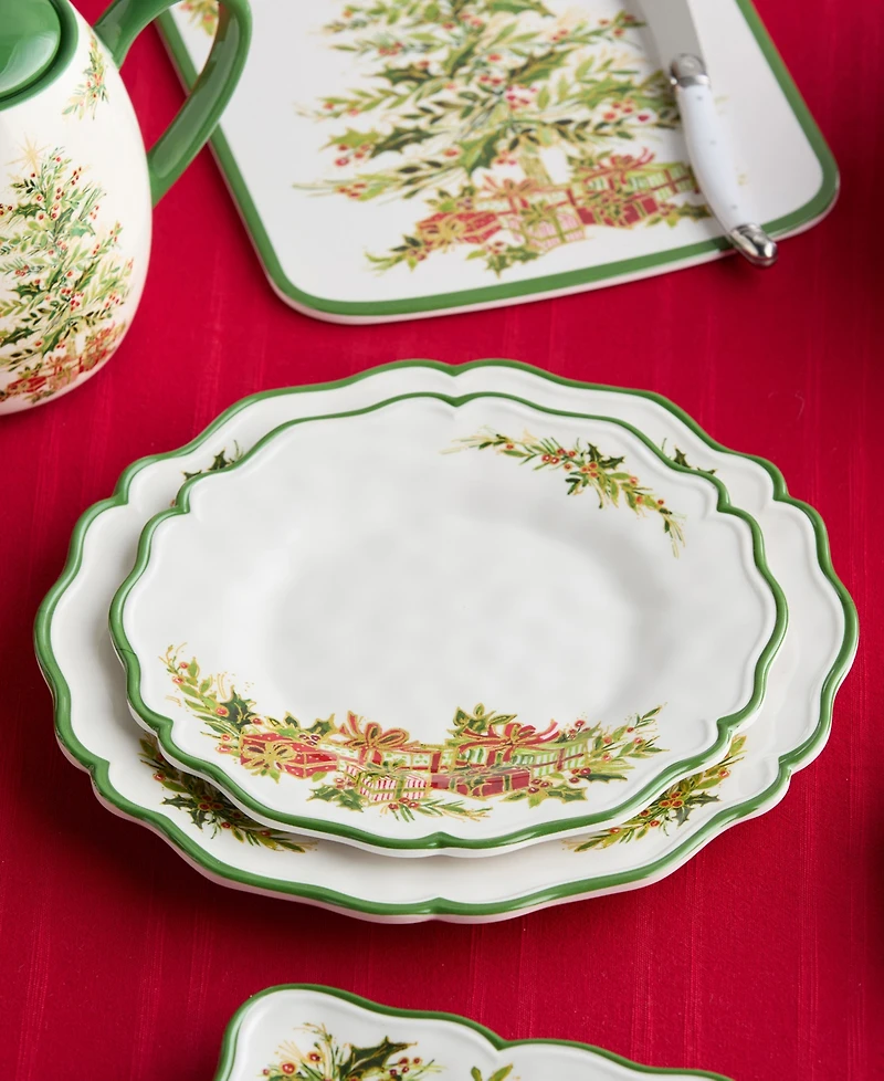 Certified International Holly Tree Melamine Salad Plates, Set of 4