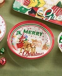 Certified International Santa's Retro Christmas Soup Bowls, Set of 4