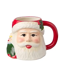 Certified International Santa's Retro Christmas 3-d Mugs, Set of 4
