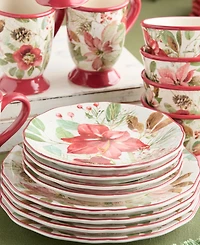Certified International Winter Blooms Dessert Plates, Set of 4