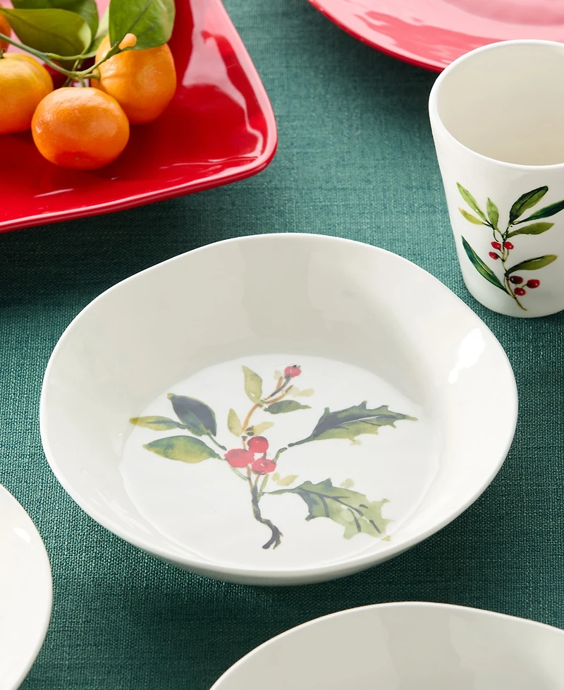 Certified International Holly Vines Dinner Bowls, Set of 4
