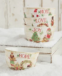 Certified International Nutcracker Parade Ice Cream Bowls, Set of 4