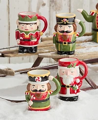 Certified International Nutcracker Parade 3-d Mugs, Set of 4