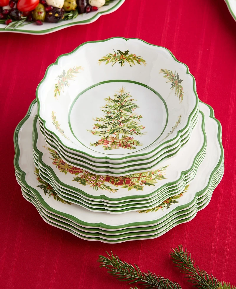 Certified International Holly Tree Melamine 12-Pc. Dinnerware Set, Service for 4