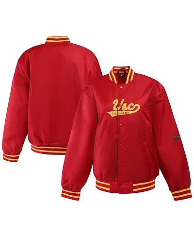 Hype And Vice Women's Cardinal Usc Trojans A-Game Varsity Full-Snap Jacket