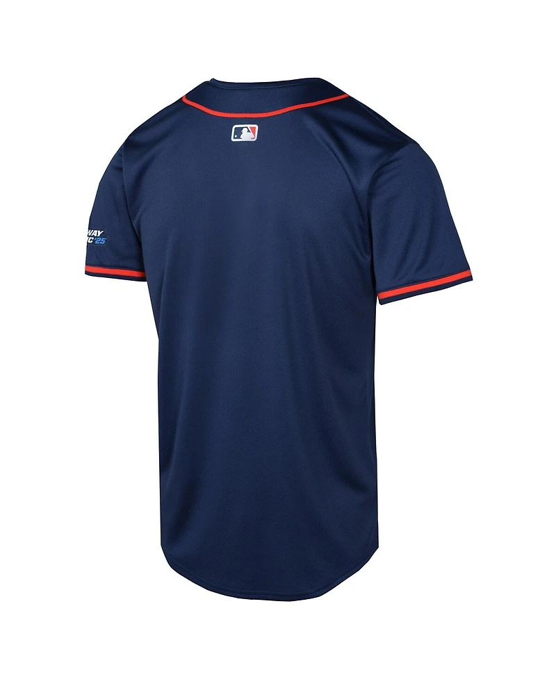 Nike Big Boys and Girls Navy Atlanta Braves 2025 Mlb Speedway Classic Alternate Limited Jersey