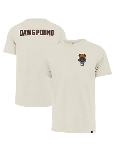 '47 Brand Men's Cream Cleveland Browns Dawg Pound Xl Backer Franklin T-Shirt