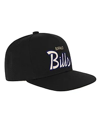 Mitchell & Ness Big Boys and Girls Black Buffalo Bills Cream Team Script Snapback Hat