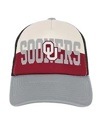 Outerstuff Big Boys and Girls Crimson/Cream Oklahoma Sooners Modern Fan Trucker Adjustable Hat
