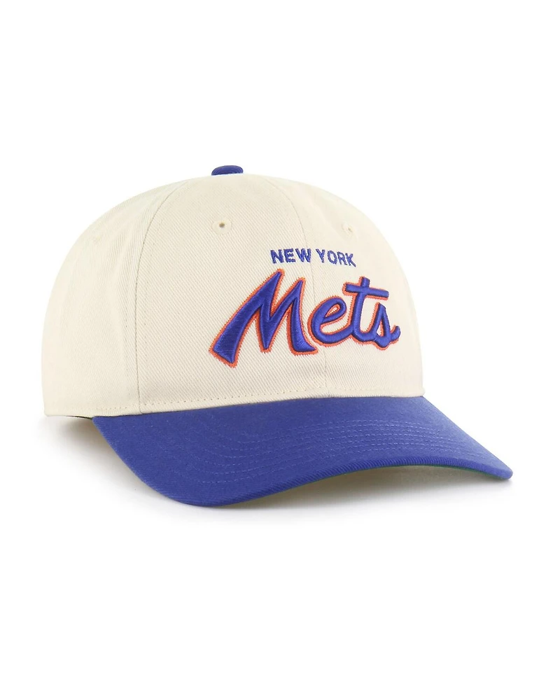 '47 Brand Men's Natural New York Mets Crosstown Franchise Fitted Hat