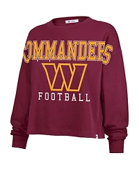 '47 Brand Women's Burgundy Washington Commanders Outreach City Oversized Long Sleeve T-Shirt