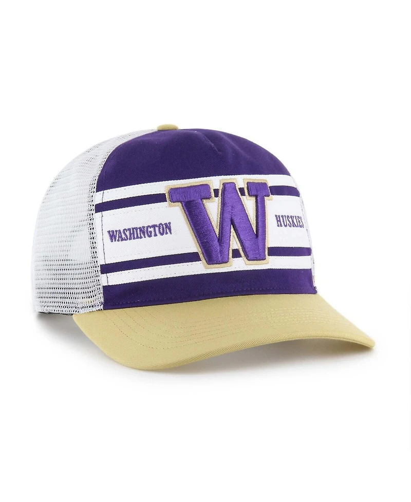 '47 Brand Big Boys and Girls Purple/Gold Washington Huskies Super Stripe Hitch Adjustable Trucker Hat