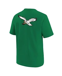 Nike Big Boys and Girls Kelly Green Philadelphia Eagles Rewind Front Back Essential T-Shirt