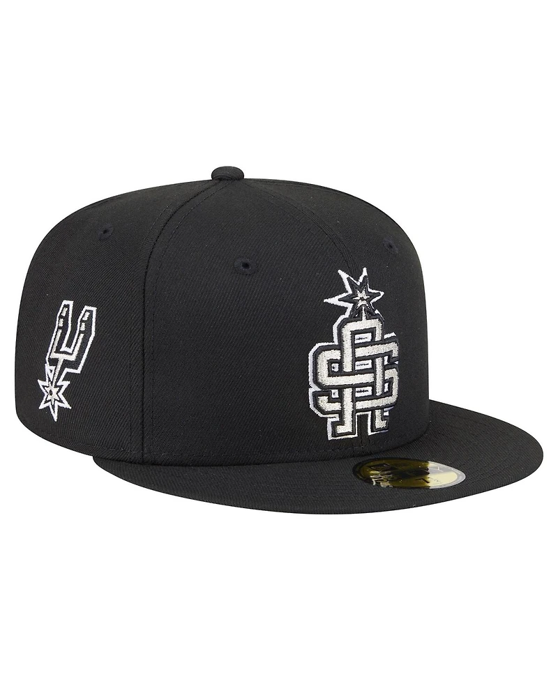 New Era Men's Black San Antonio Spurs 59FIFTY Fitted Hat