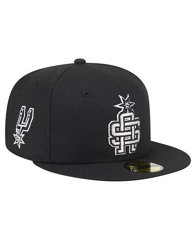 New Era Men's Black San Antonio Spurs 59FIFTY Fitted Hat