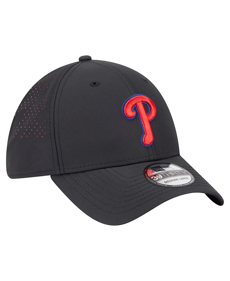 New Era Men's Black Philadelphia Phillies Night 39THIRTY Flex Hat