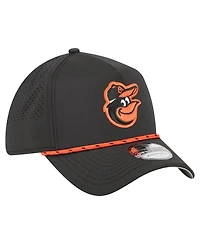 New Era Men's Black Baltimore Orioles 39THIRTY A-Frame Perforated Flex Hat