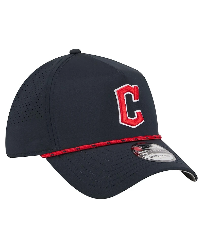 New Era Men's Navy Cleveland Guardians 39THIRTY A-Frame Perforated Flex Hat