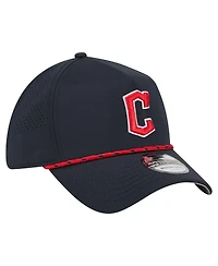 New Era Men's Navy Cleveland Guardians 39THIRTY A-Frame Perforated Flex Hat