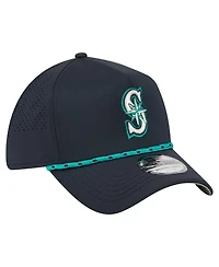 New Era Men's Navy Seattle Mariners 39THIRTY A-Frame Perforated Flex Hat