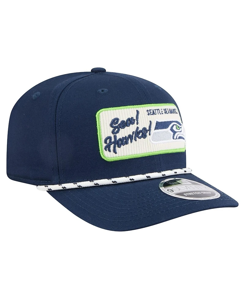 New Era Men's College Navy Seattle Seahawks Chant 9SEVENTY Stretch-Snap Hat