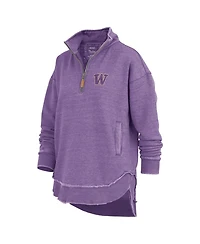 Pressbox Women's Purple Washington Huskies Northfork Sojourn Poncho Quarter-Zip Sweatshirt