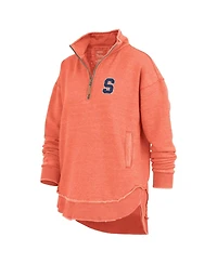 Pressbox Women's Orange Syracuse Orange Northfork Sojourn Poncho Quarter-Zip Sweatshirt