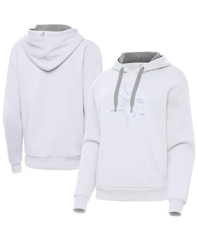 Antigua Women's White Minnesota Vikings Victory Pullover Hoodie