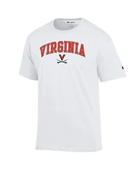 Champion Men's White Virginia Cavaliers Arched Logo T-Shirt
