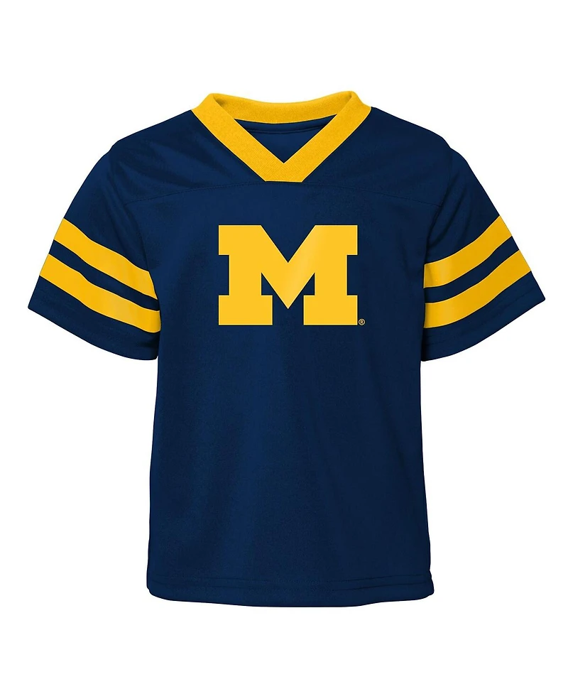 Outerstuff Big Boys and Girls 2-Piece Navy Michigan Wolverines Red Zone Two-Piece Top Pants Set