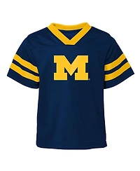 Outerstuff Big Boys and Girls 2-Piece Navy Michigan Wolverines Red Zone Two-Piece Top Pants Set