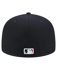 New Era Men's White/Navy Boston Red Sox Repeat 59FIFTY Fitted Hat