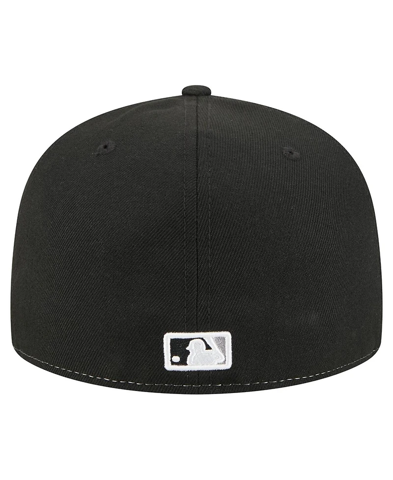 New Era Men's White/Black Chicago White Sox Repeat 59FIFTY Fitted Hat