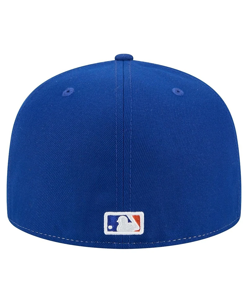New Era Men's White/Royal York Mets Repeat 59FIFTY Fitted Hat