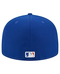 New Era Men's White/Royal York Mets Repeat 59FIFTY Fitted Hat