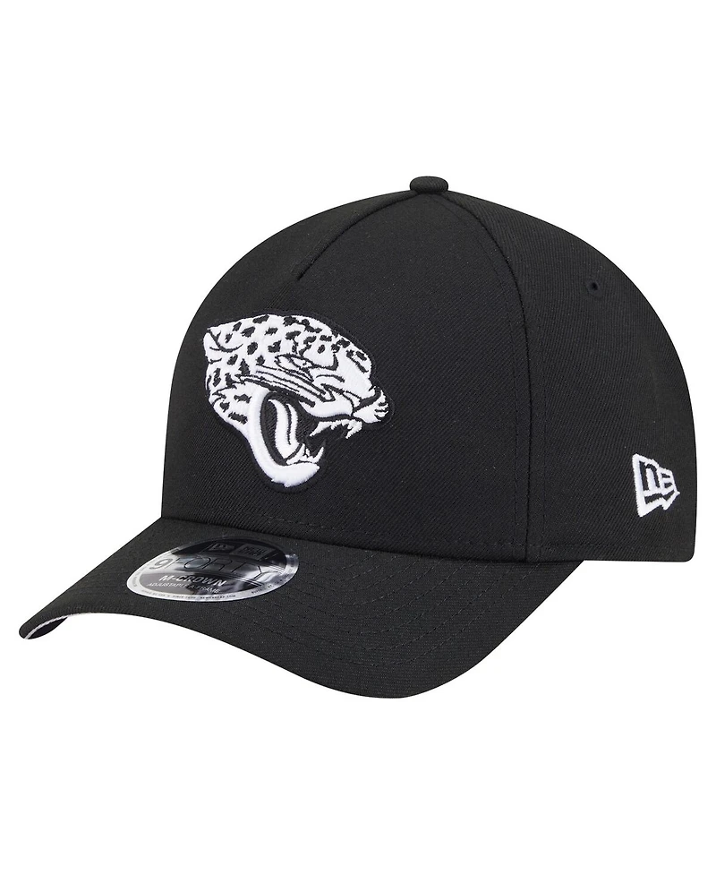 New Era Men's Black Jacksonville Jaguars Team Collection 9FORTY M-Crown A-Frame Adjustable Hat