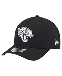 New Era Men's Black Jacksonville Jaguars Team Collection 9FORTY M-Crown A-Frame Adjustable Hat