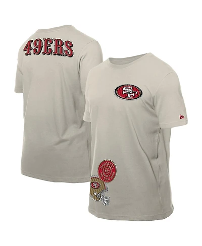 New Era Men's Light Beige San Francisco 49ers Multi Patch T-Shirt
