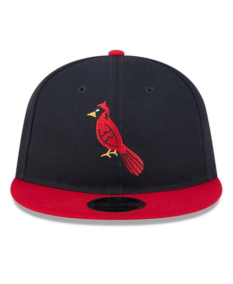 New Era Men's Navy/Red St. Louis Cardinals Baseball Hall of Fame Retro Crown 9FIFTY Adjustable Hat