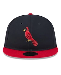 New Era Men's Navy/Red St. Louis Cardinals Baseball Hall of Fame Retro Crown 9FIFTY Adjustable Hat