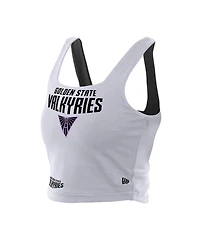 New Era Women's Eclipse Black/White Golden State Valkyries Reversible Cropped Sport Classics Tank Top