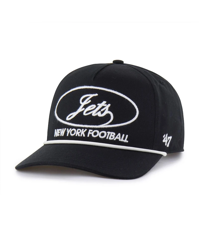 '47 Brand Men's Black New York Jets Foundational Hitch Adjustable Hat